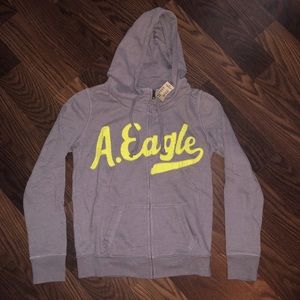 Grey American Eagle Zip Up